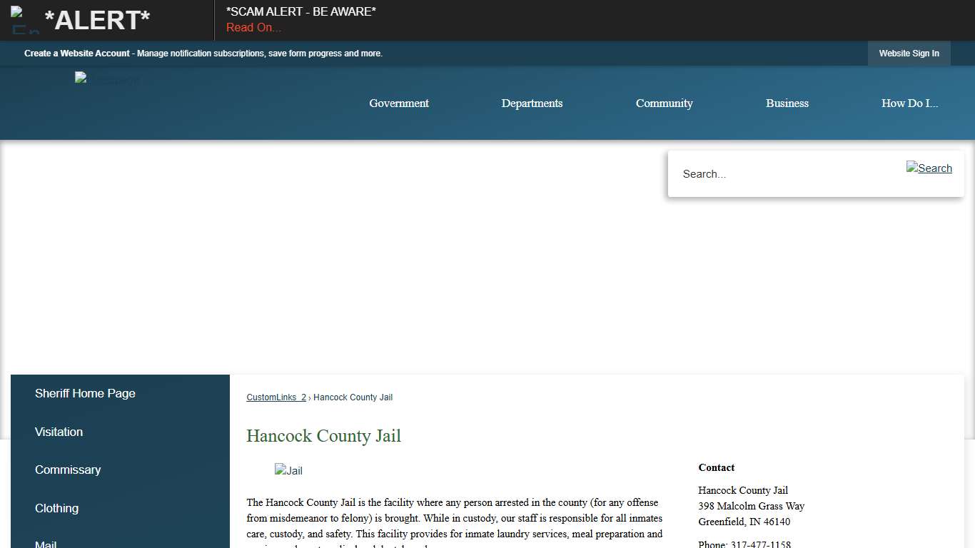 Hancock County Jail | Hancock County, IN